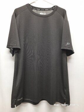 Russell Men's XL Dri-Power 360 Training Fit Shirt Black Athleisure Sporty Gym